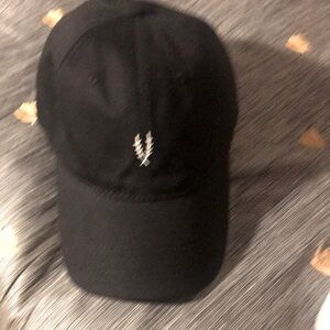 Black Baseball Cap with Embroidered Logo